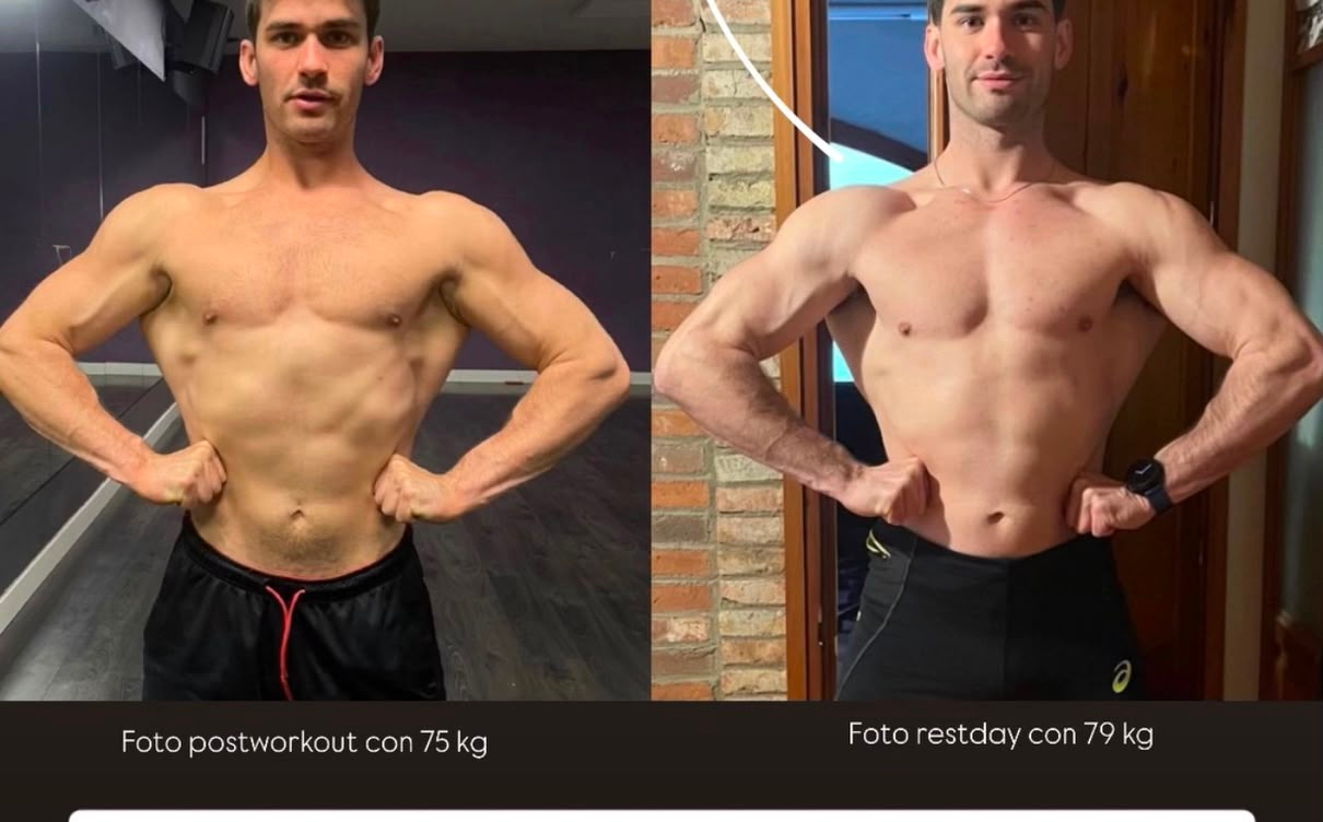 Transformación real — Nin, +4 kg de músculo